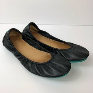 Tieks Matte Black Leather Ballet Flats Sz 8